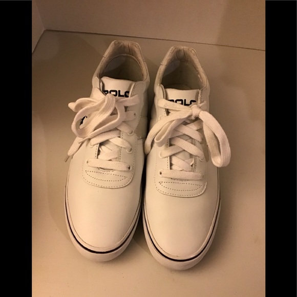 polo rl hanford white leather